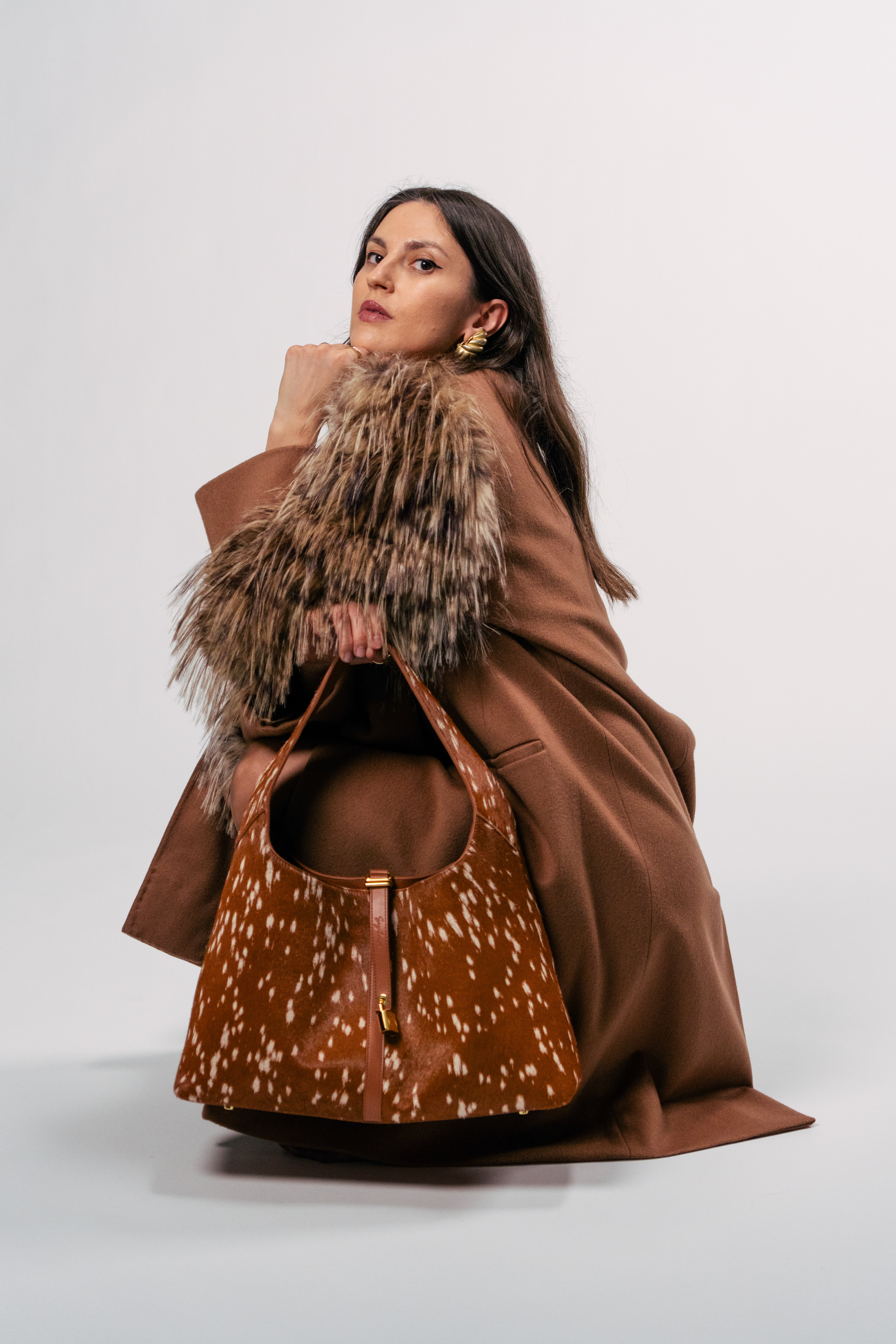 Limited Edition: Natasha Shoulder Tote Bag in Luxe Deer (Pre-Order)