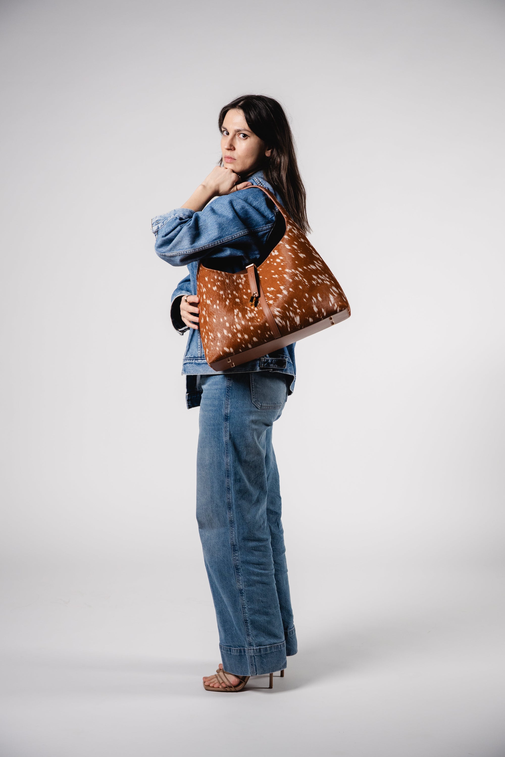 Limited Edition: Natasha Shoulder Tote Bag in Deer (Pre-order)