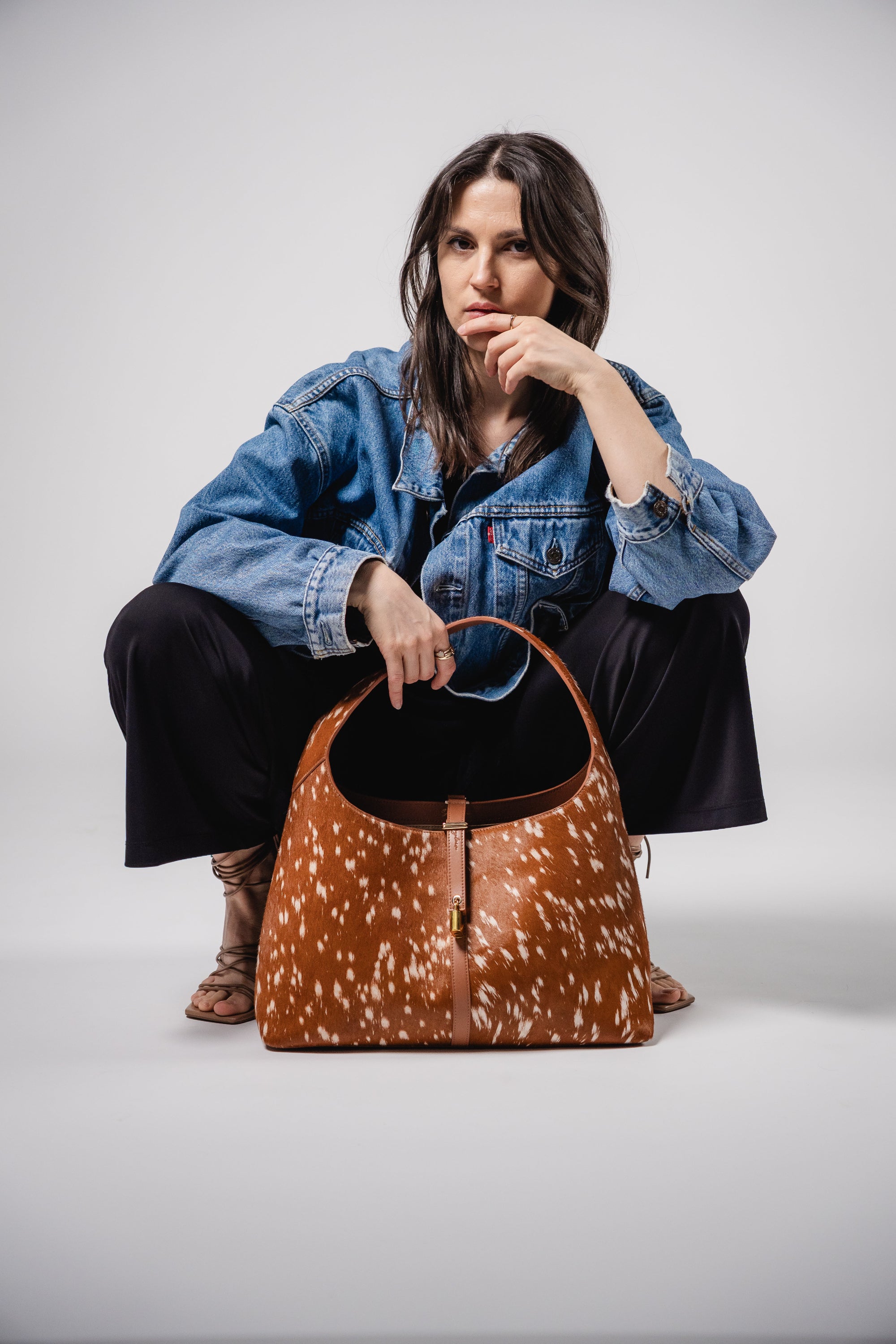 Limited Edition: Natasha Shoulder Tote Bag in Deer (Pre-order)