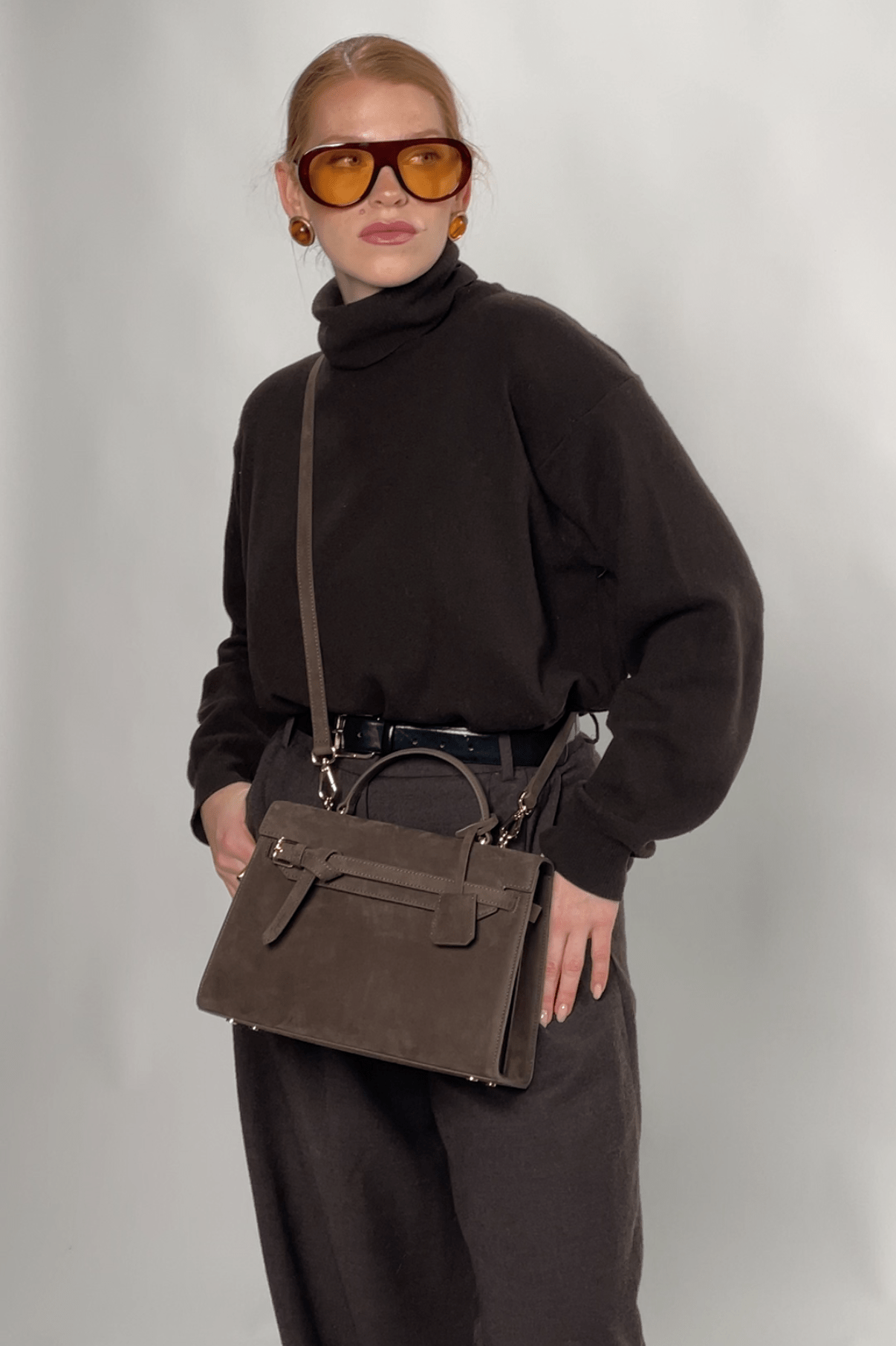 Limited Edition: Lara in Bitter Chocolate Suede - Seyclair