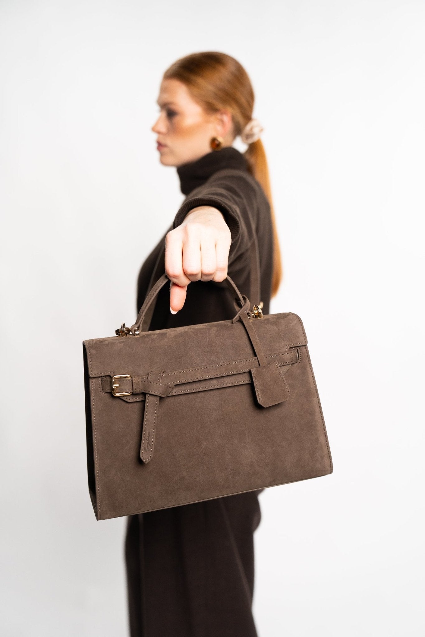 Limited Edition: Lara in Bitter Chocolate Suede - Seyclair