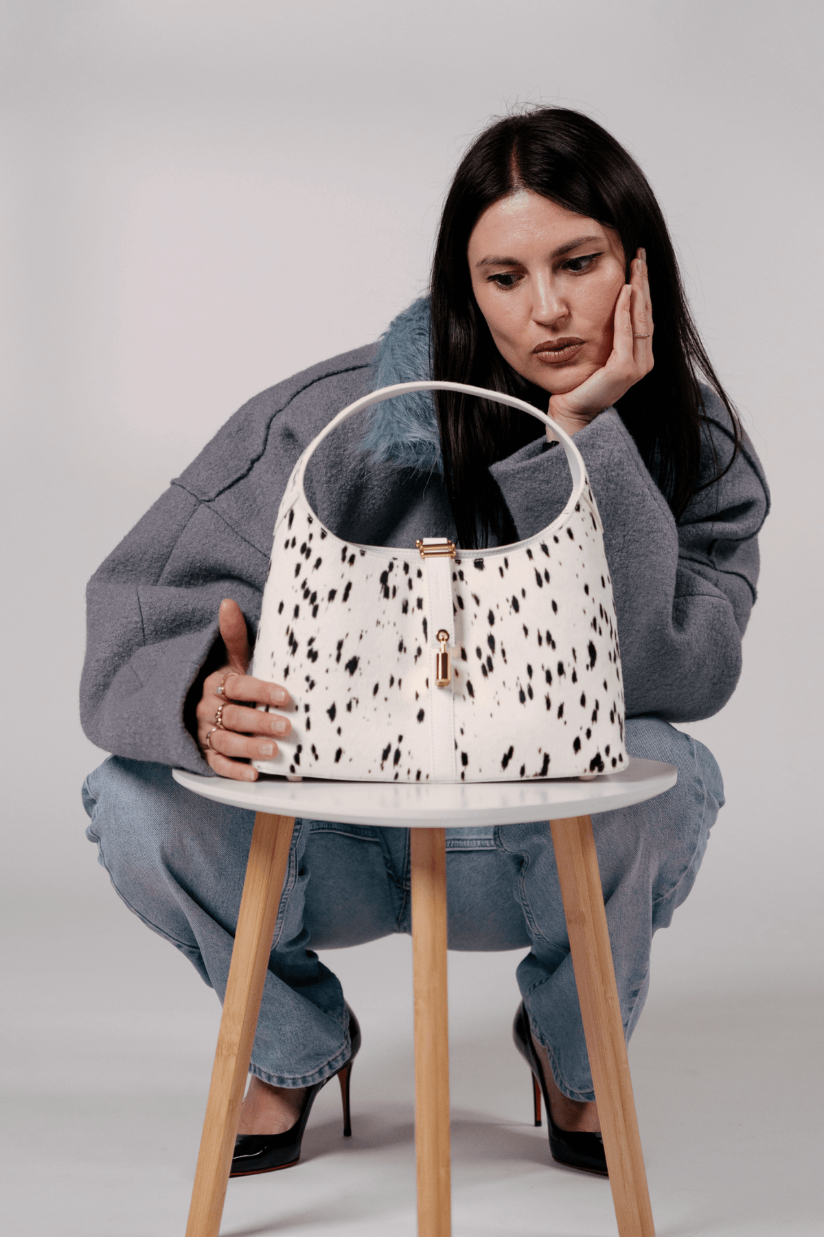 Limited Edition: Natasha Petite Bag in Dalmatian (Pre-order) - Seyclair
