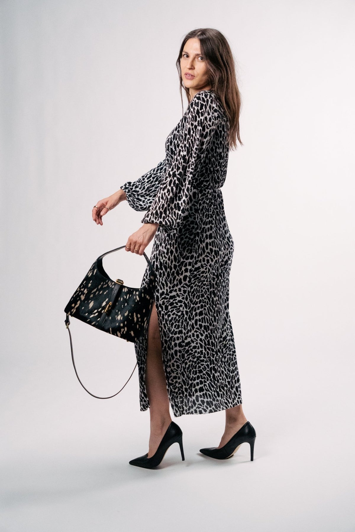 Limited Edition: Natasha Petite Bag in Noir Deer - Seyclair