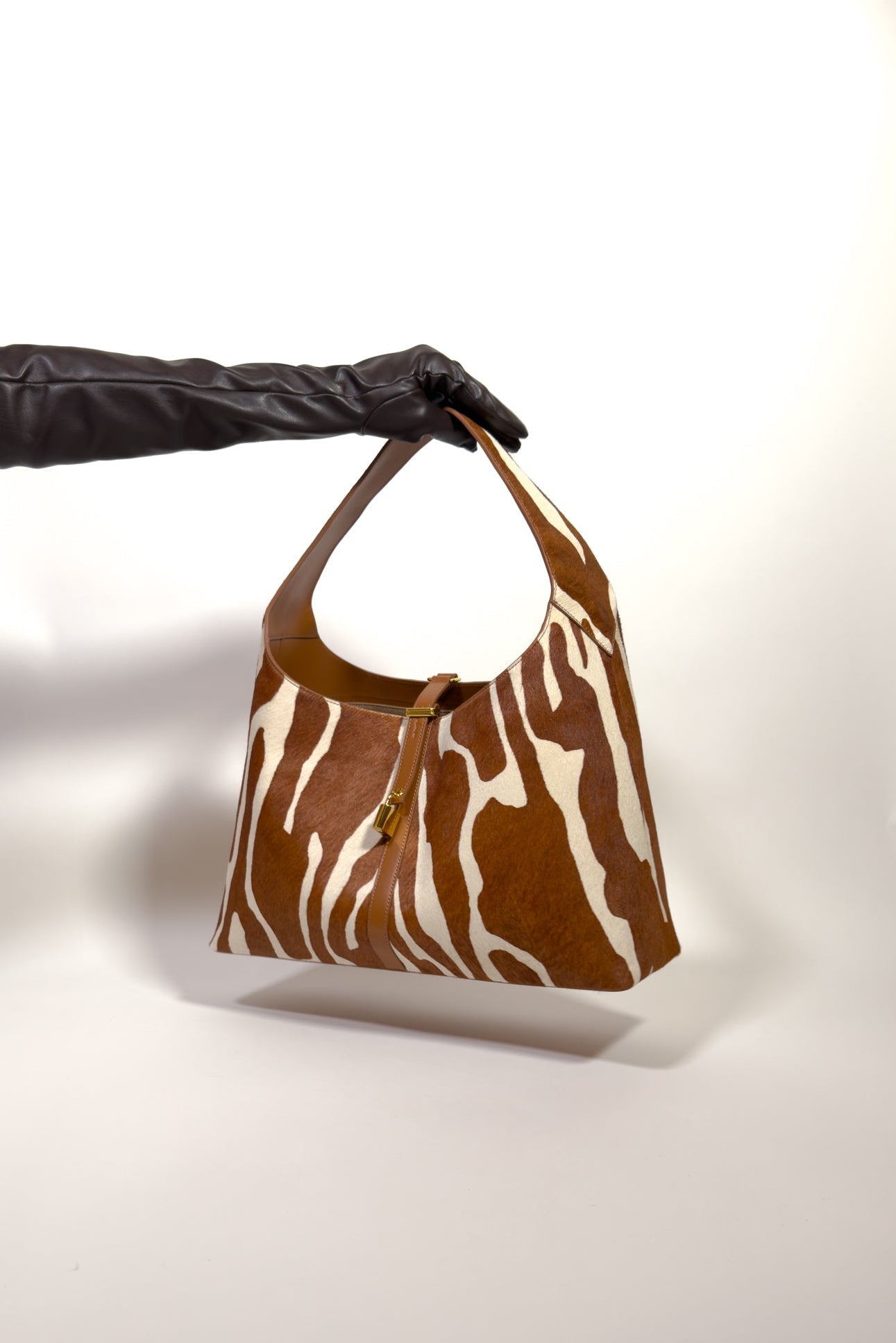 Limited Edition: Natasha Shoulder Tote Bag in Chestnut Zebra (Pre-Order) - Seyclair