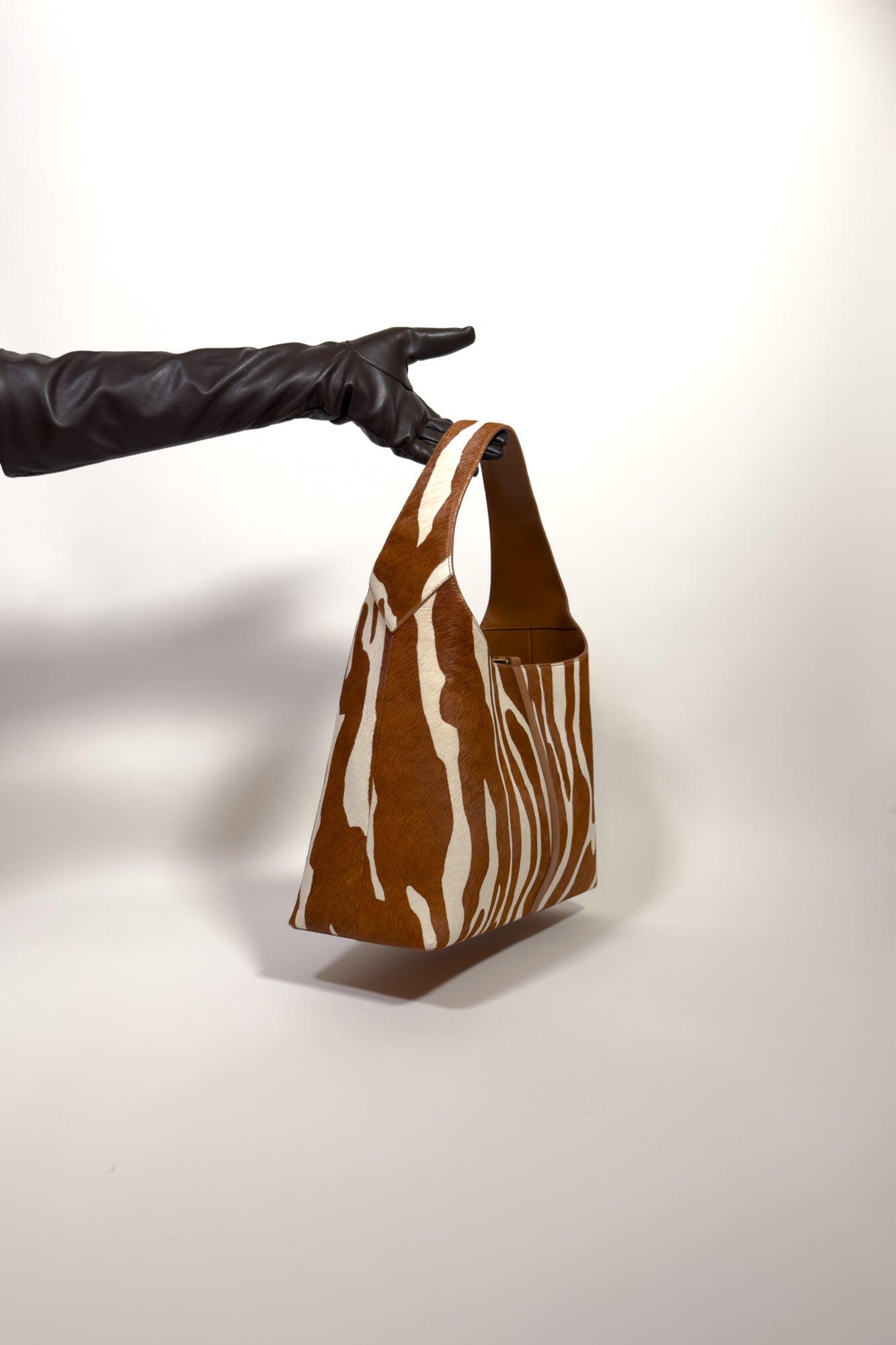 Limited Edition: Natasha Shoulder Tote Bag in Chestnut Zebra (Pre-Order) - Seyclair