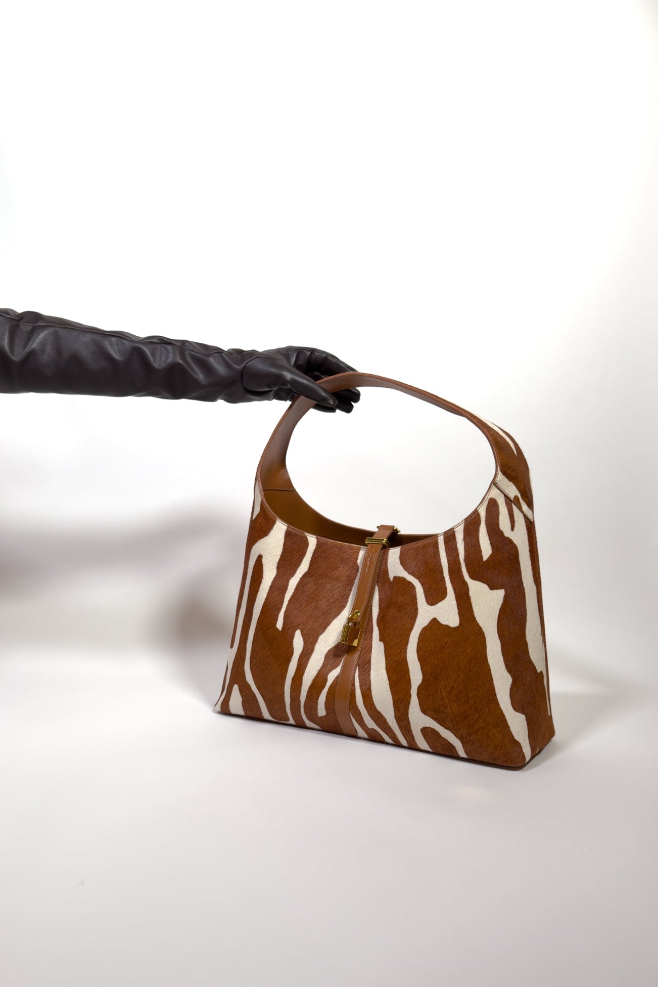 Limited Edition: Natasha Shoulder Tote Bag in Chestnut Zebra (Pre-Order) - Seyclair