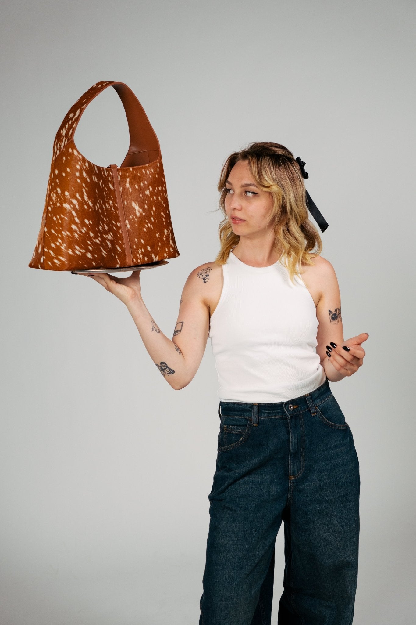 Limited Edition: Natasha Shoulder Tote Bag in Deer (Pre - order) - Seyclair