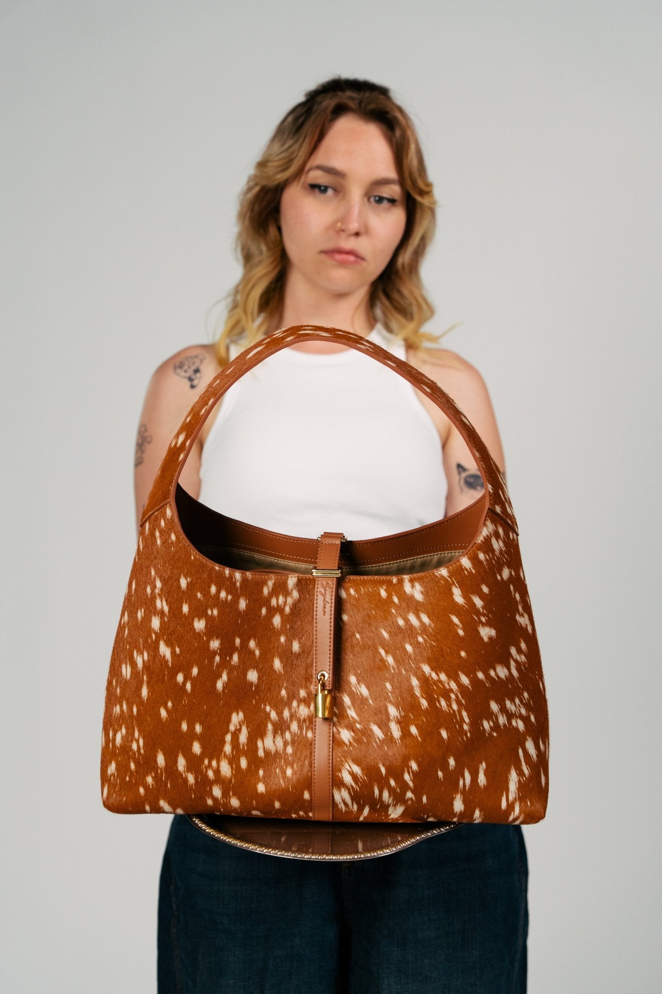 Limited Edition: Natasha Shoulder Tote Bag in Deer (Pre - order) - Seyclair