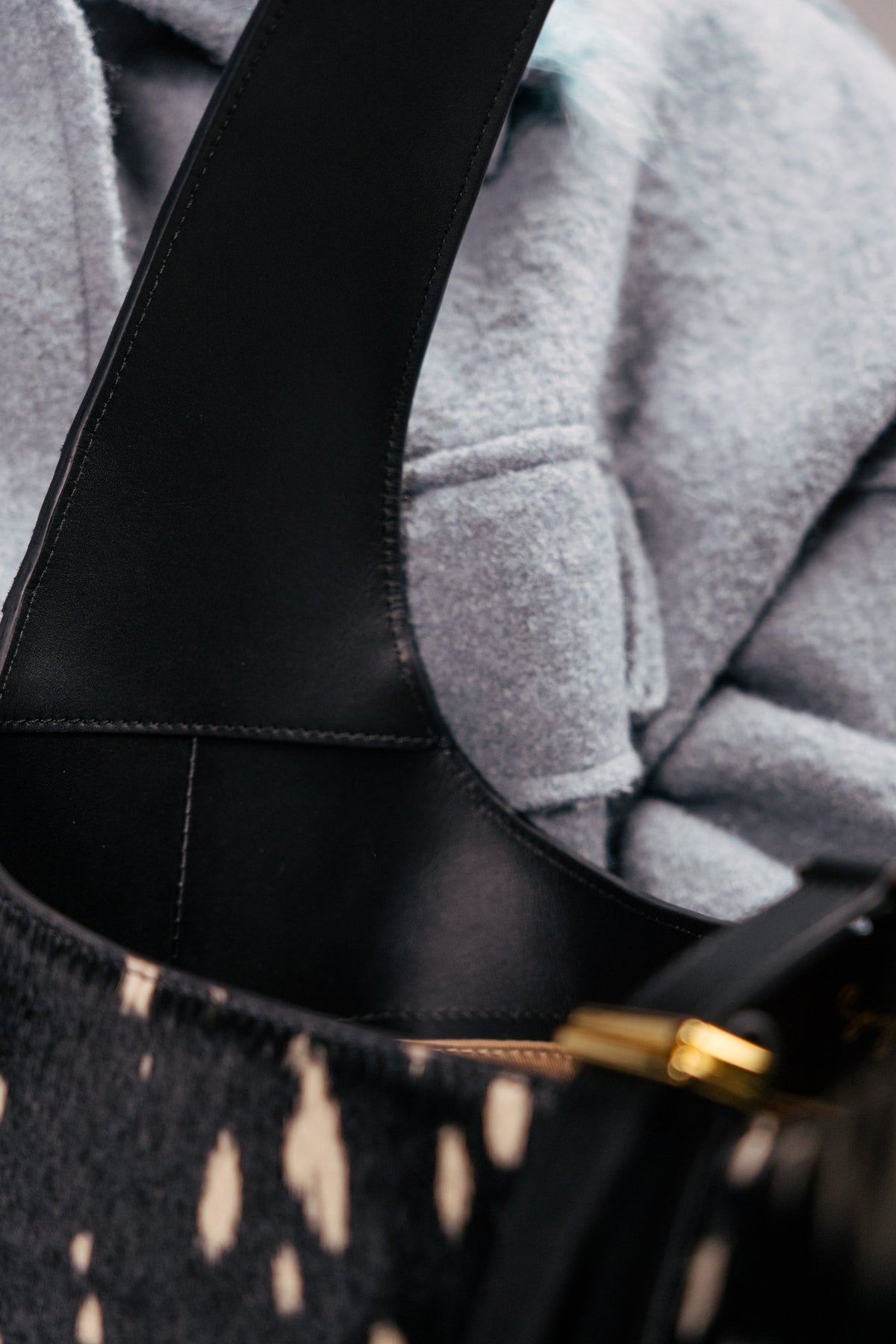 Limited Edition: Natasha Shoulder Tote Bag in Luxe Noir Deer - Seyclair