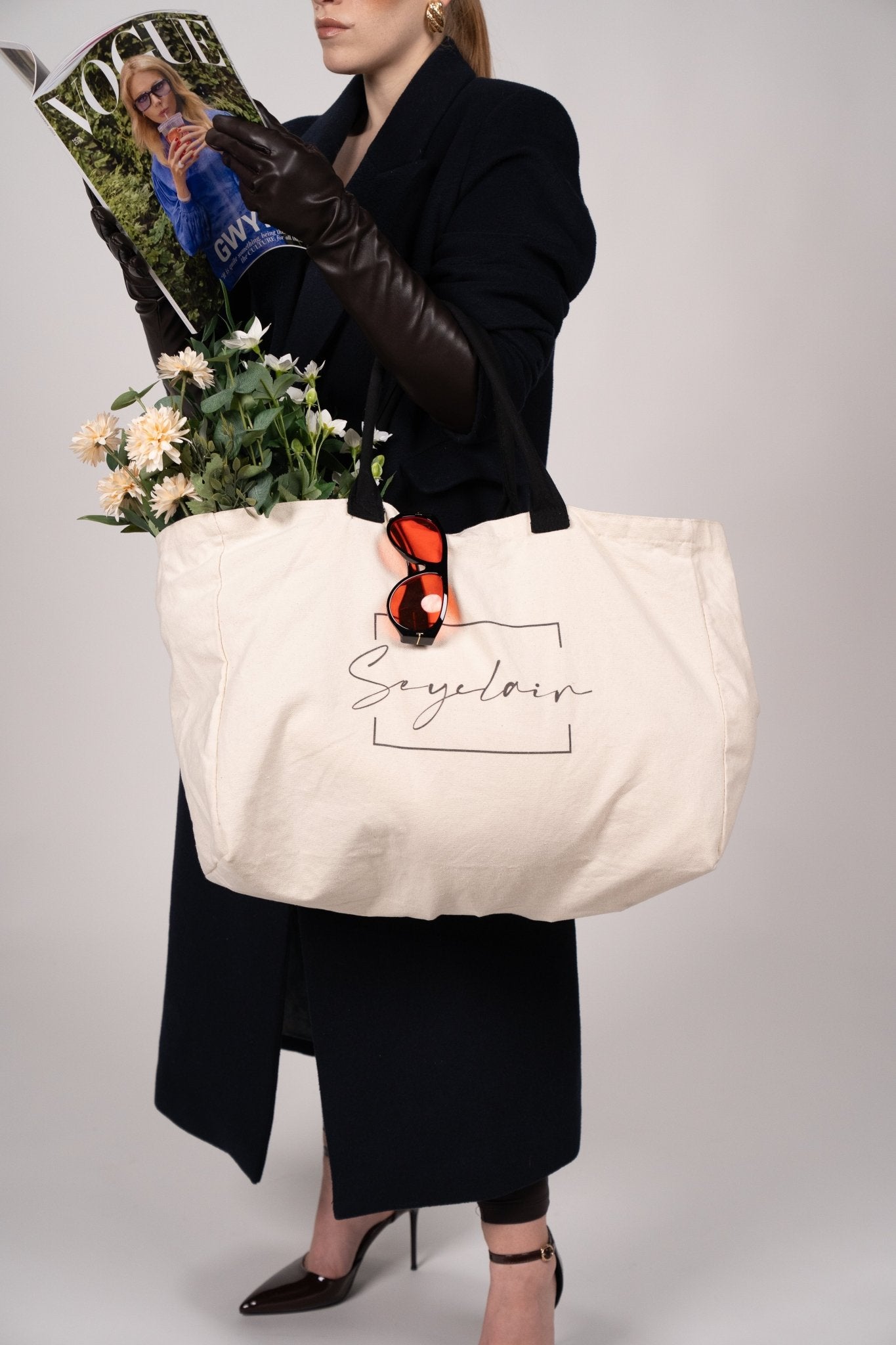 Pearl XL Canvas Tote Bag - Seyclair