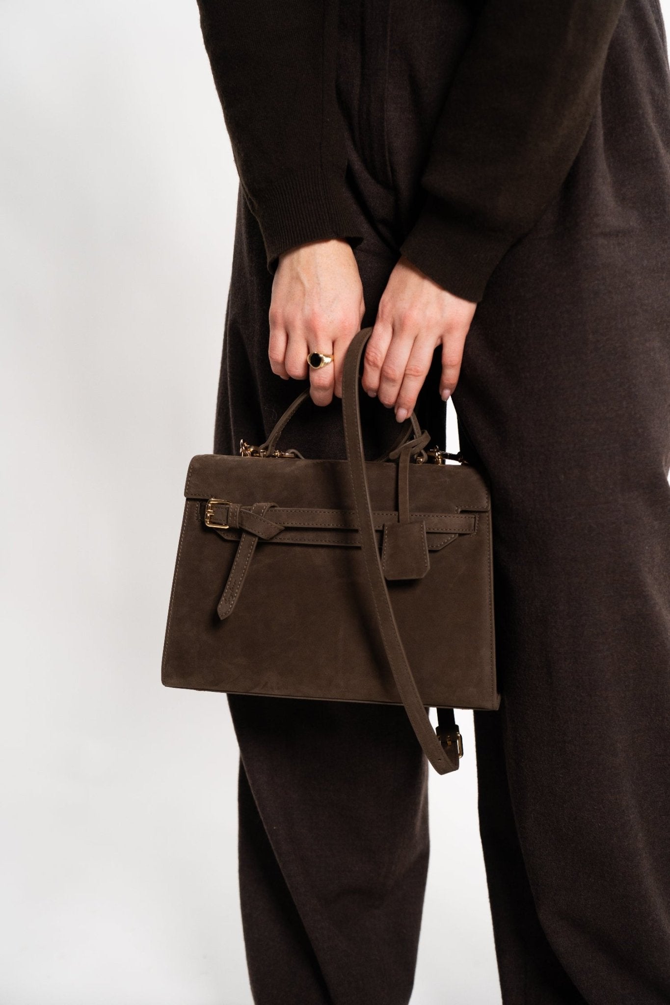 Limited Edition: Lara in Bitter Chocolate Suede - Seyclair