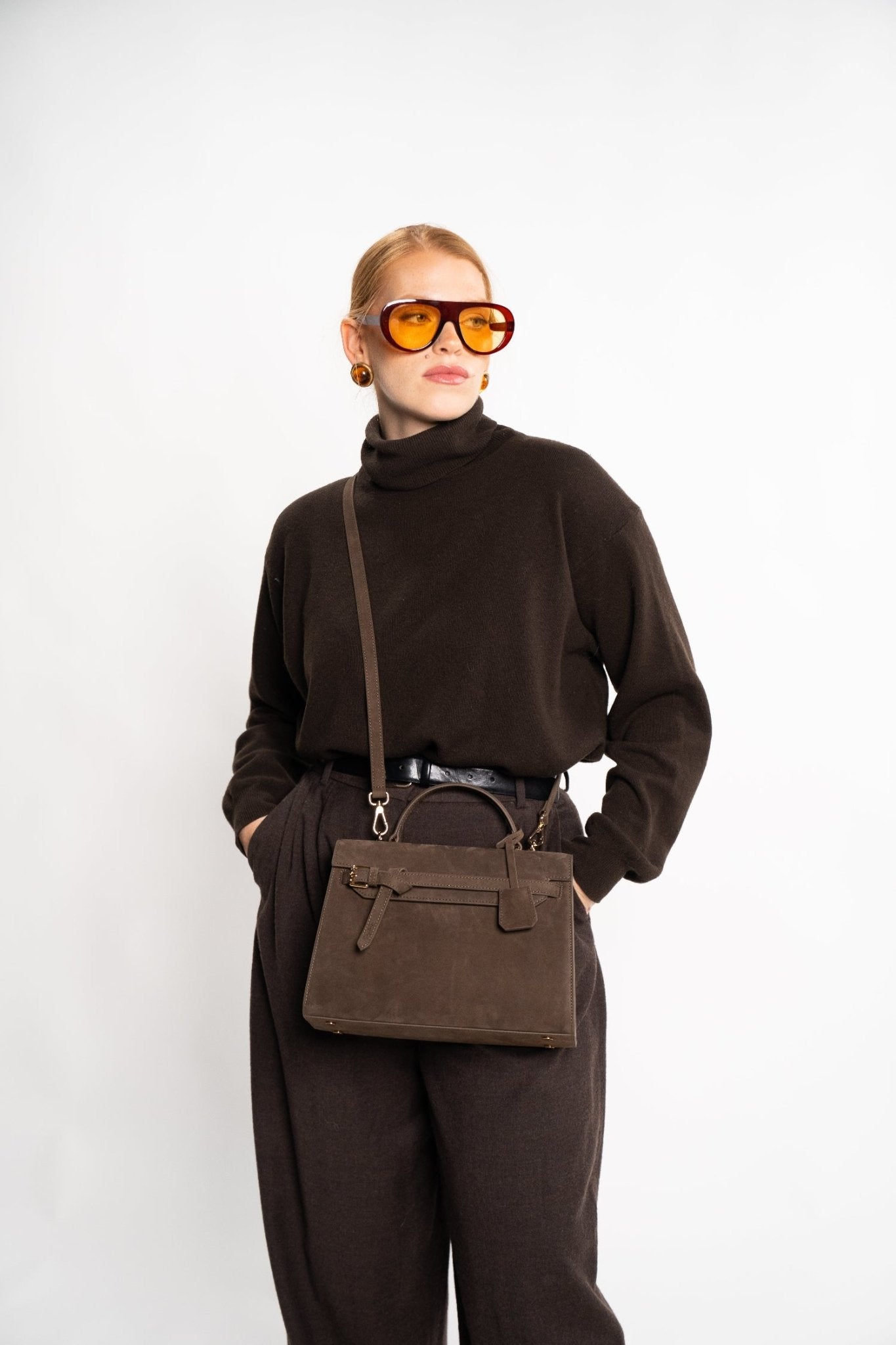 Limited Edition: Lara in Bitter Chocolate Suede - Seyclair