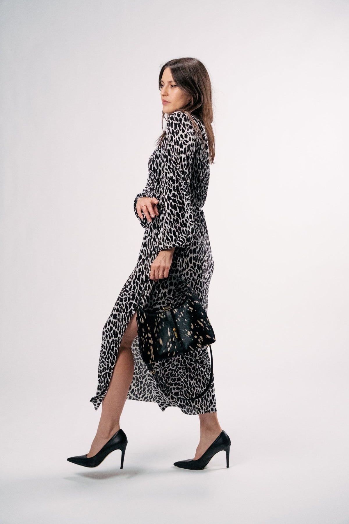 Limited Edition: Natasha Petite Bag in Noir Deer - Seyclair