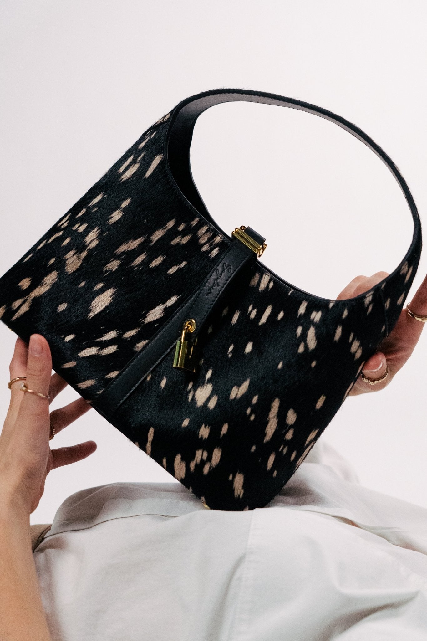 Limited Edition: Natasha Petite Bag in Noir Deer - Seyclair