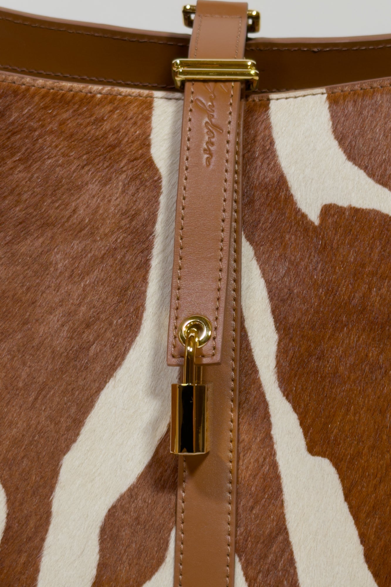Limited Edition: Natasha Shoulder Tote Bag in Chestnut Zebra (Pre-Order) - Seyclair