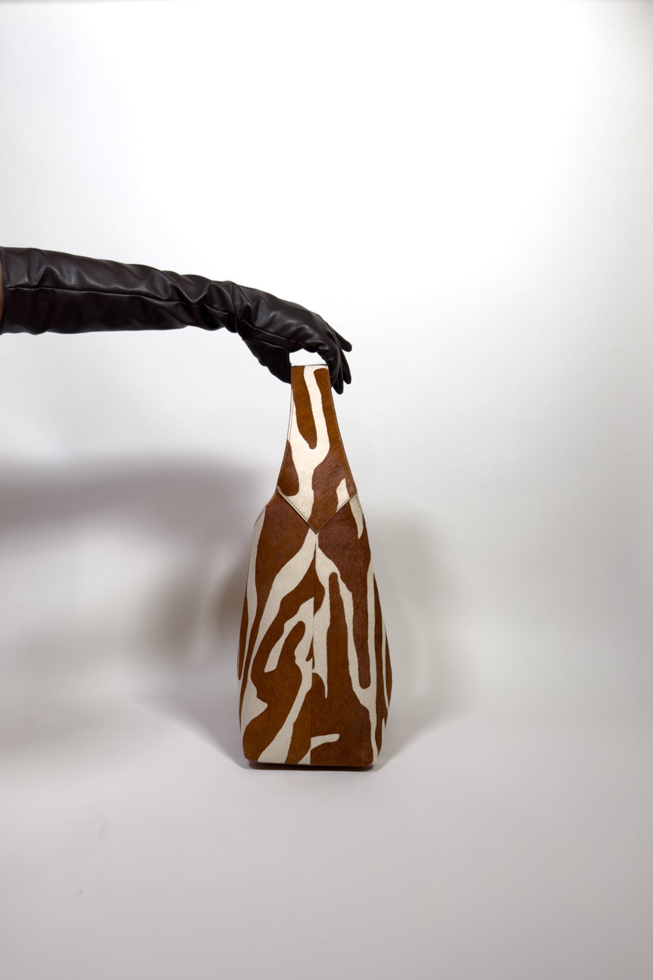 Limited Edition: Natasha Shoulder Tote Bag in Chestnut Zebra (Pre-Order) - Seyclair
