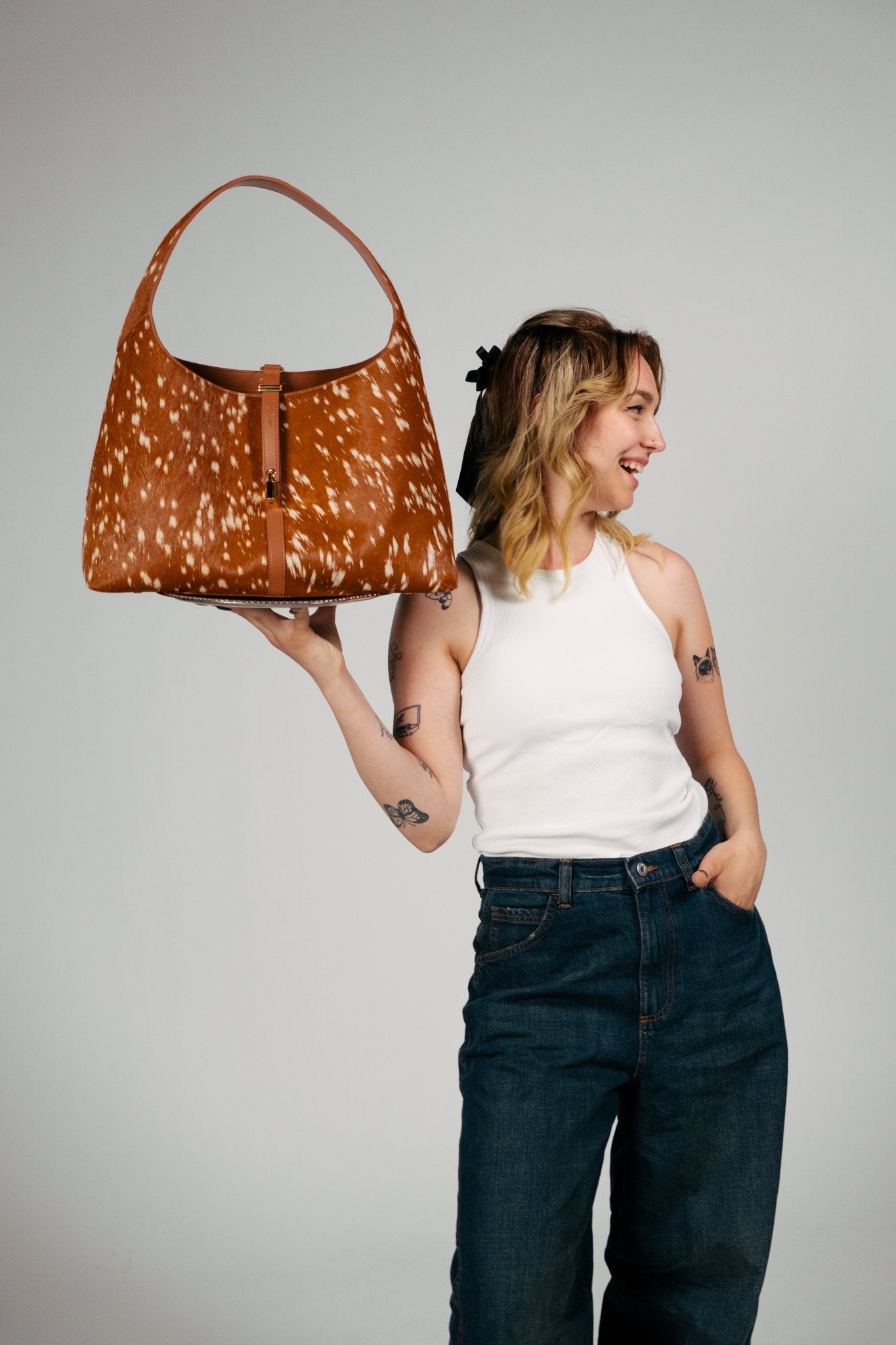 Limited Edition: Natasha Shoulder Tote Bag in Deer (Pre - order) - Seyclair