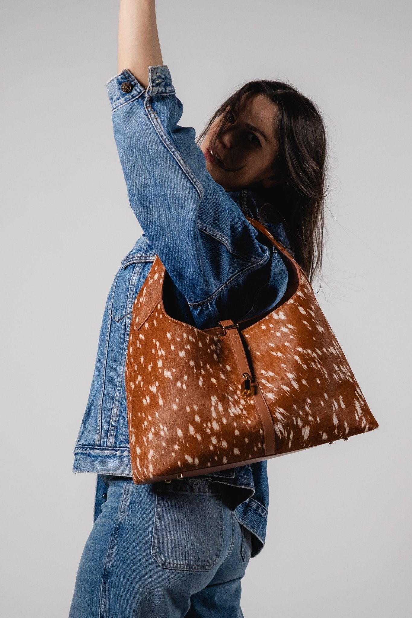 Limited Edition: Natasha Shoulder Tote Bag in Deer (Pre - order) - Seyclair