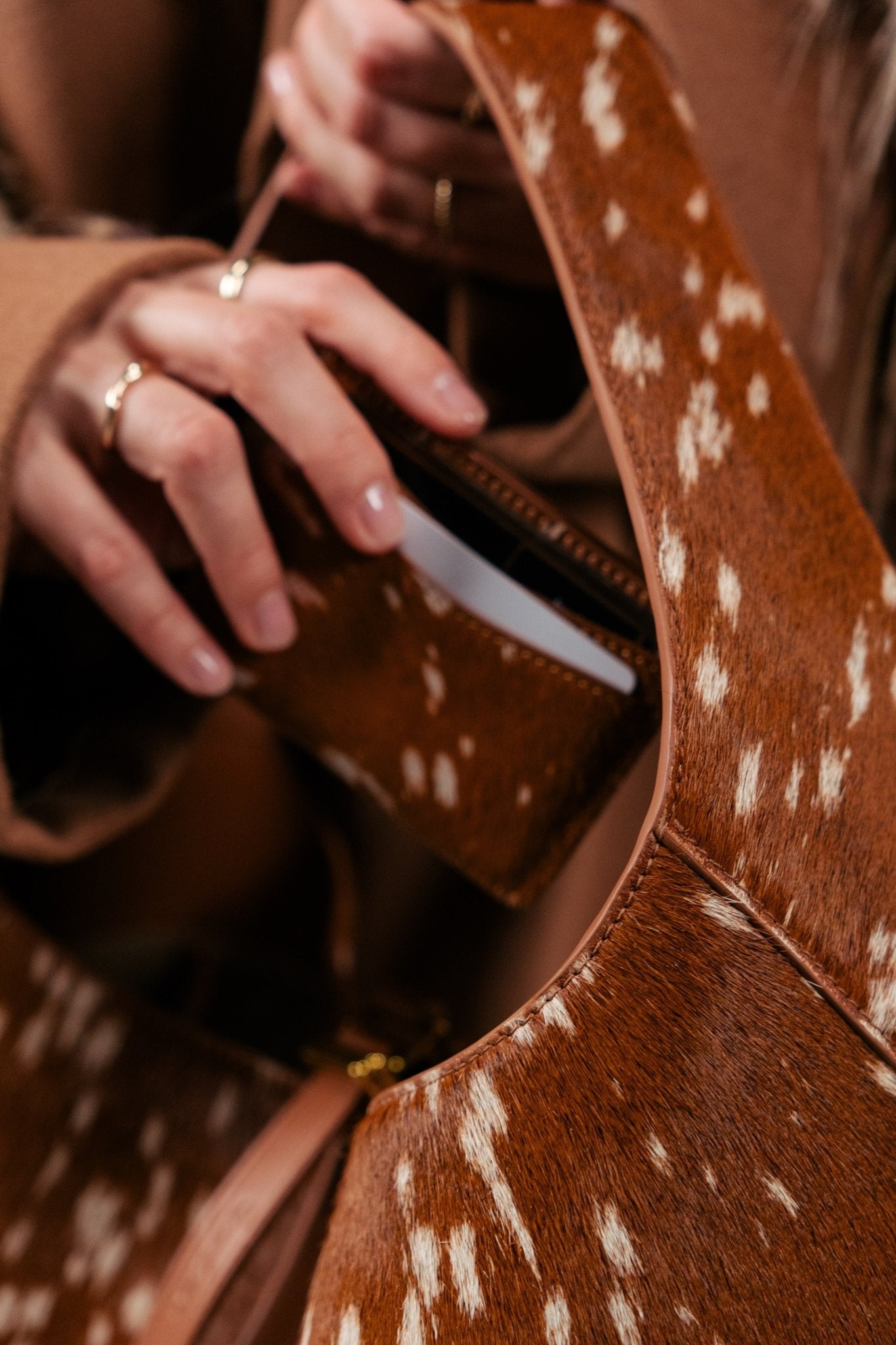 Limited Edition: Natasha Shoulder Tote Bag in Luxe Deer (Pre-Order) - Seyclair