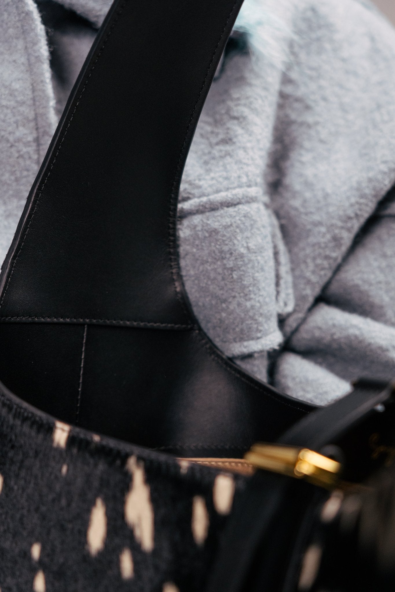 Limited Edition: Natasha Shoulder Tote Bag in Luxe Noir Deer - Seyclair