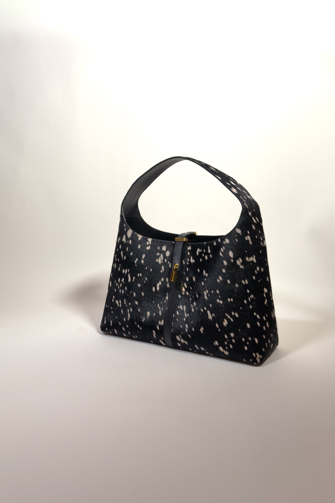 Limited Edition: Natasha Shoulder Tote Bag in Luxe Noir Deer (Pre-Order) - Seyclair