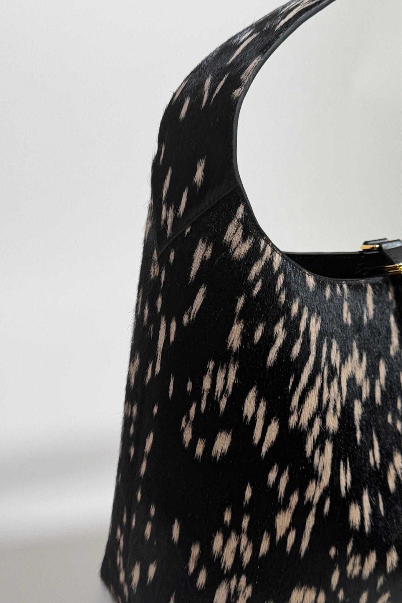 Limited Edition: Natasha Shoulder Tote Bag in Noir Deer (Pre - order) - Seyclair