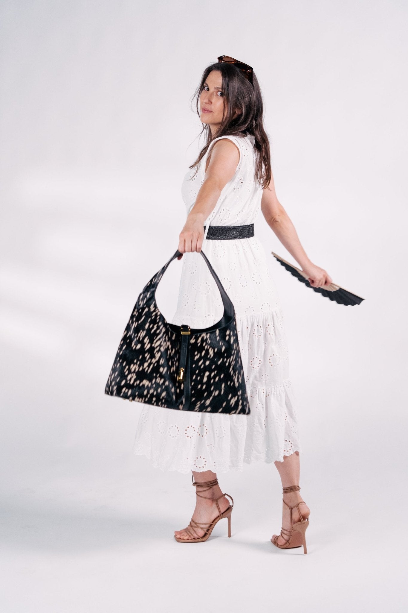 Limited Edition: Natasha Shoulder Tote Bag in Noir Deer (Pre-order) - Seyclair