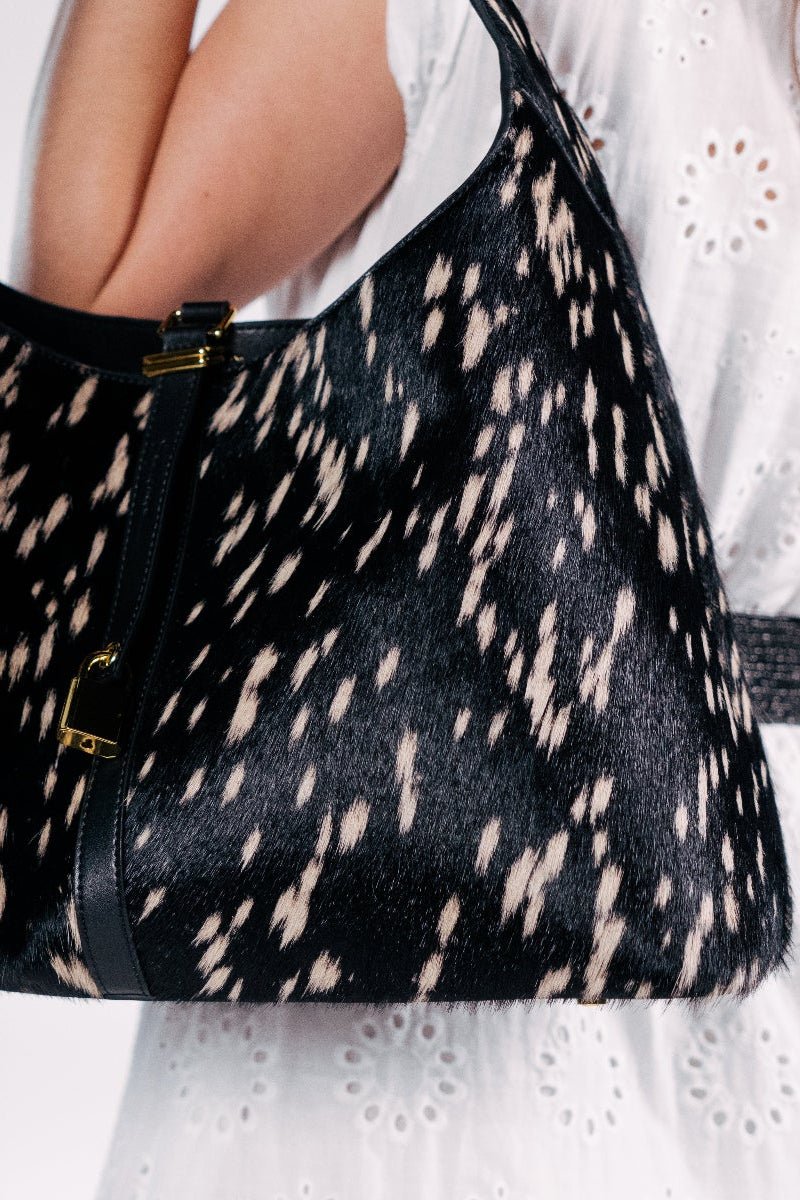Limited Edition: Natasha Shoulder Tote Bag in Noir Deer (Pre-order) - Seyclair
