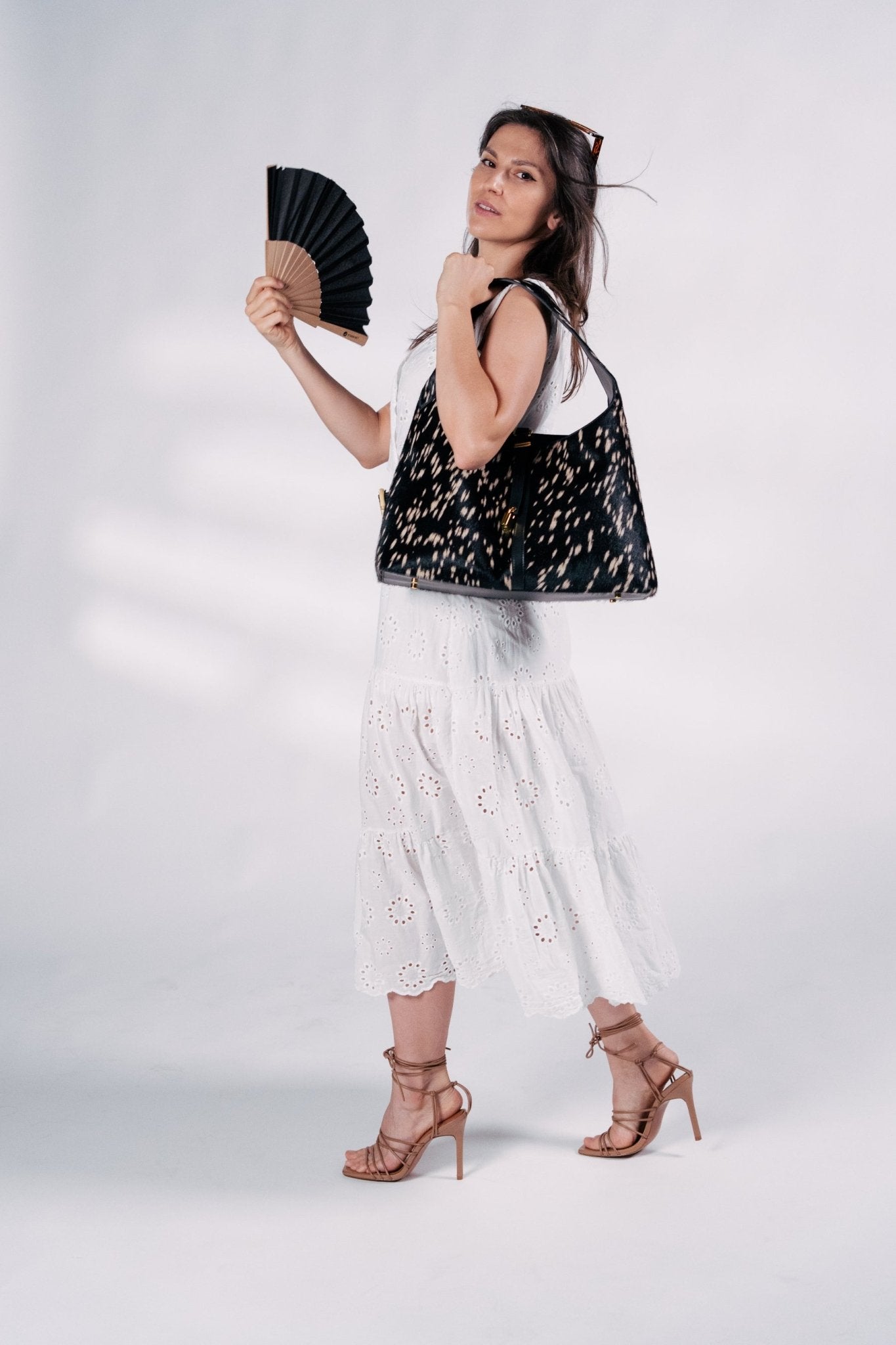 Limited Edition: Natasha Shoulder Tote Bag in Noir Deer (Pre-order) - Seyclair