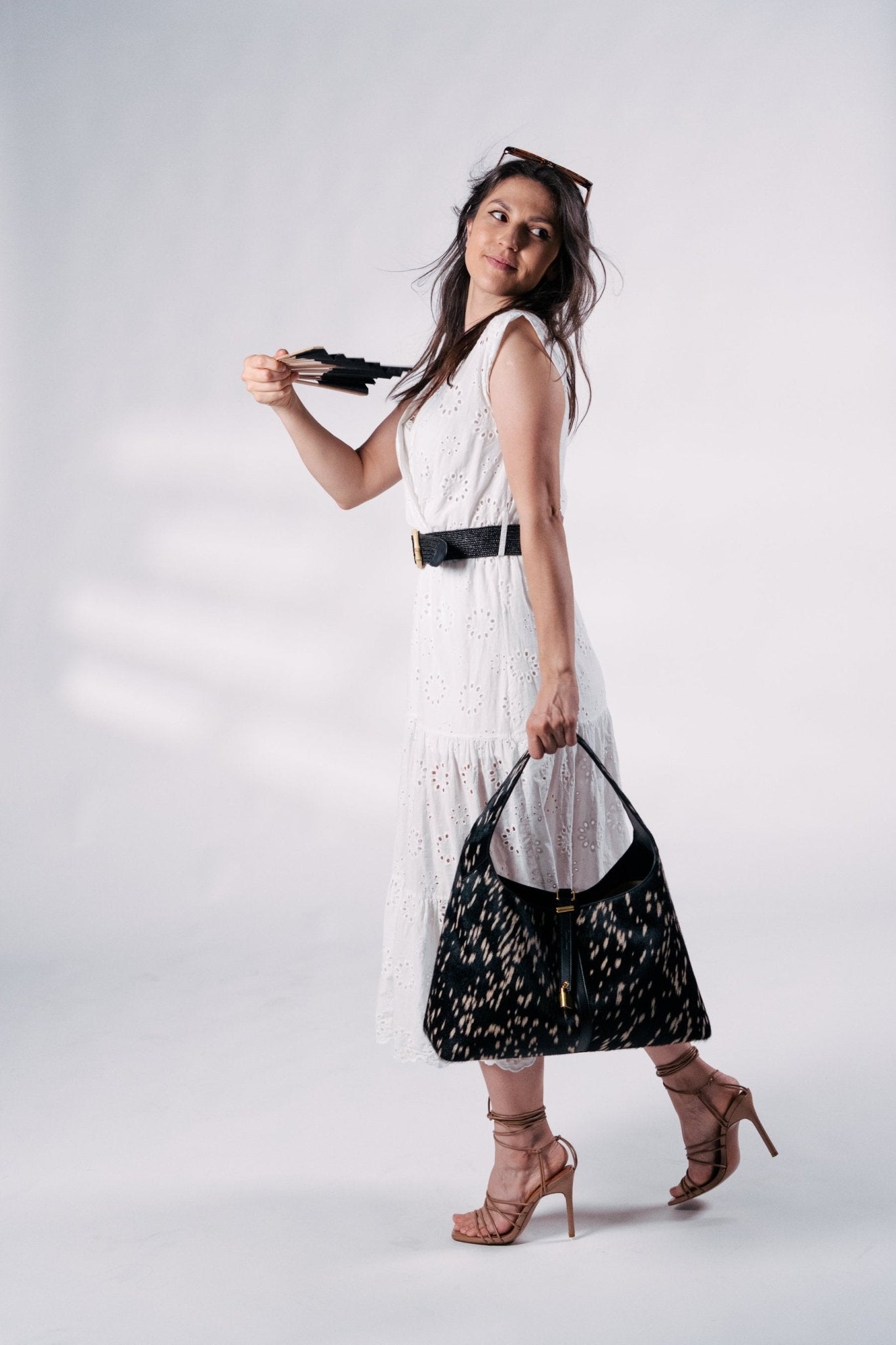 Limited Edition: Natasha Shoulder Tote Bag in Noir Deer (Pre-order) - Seyclair